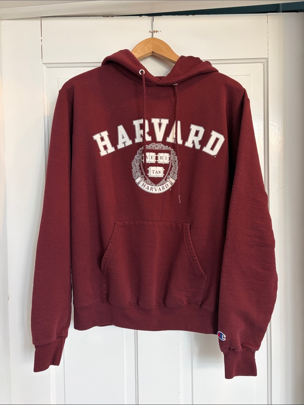 Champion Maroon Harvard Crewneck Hoodie Size Small